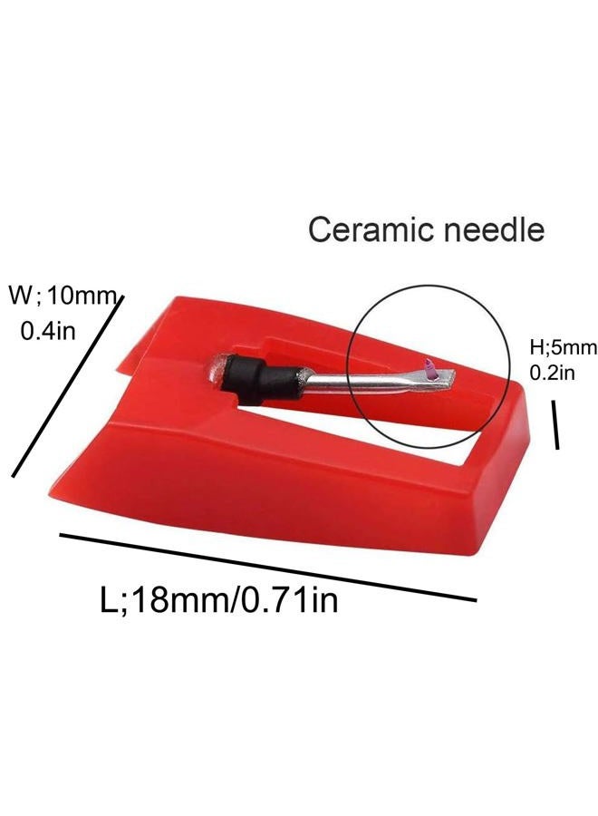 Ywhomal 4 Pack Ruby Record Player Needle Turntable Stylus Replacement for ION Jenson Crosley Victrola Sylvania Turntable Phonograph LP Vinyl Player More Brand - Image 2