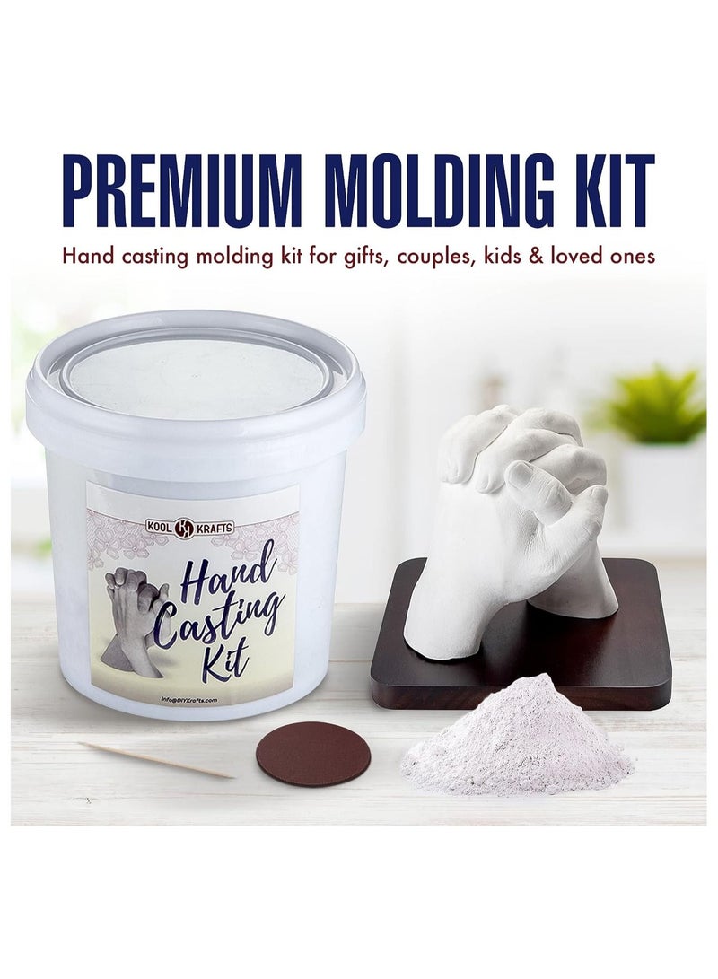 Kool Premium All in One Hand Casting/Molding Kit (Natural, Odorless, Non-Toxic, Kids Safe, Hypoallergenic) - Create Lasting Memories  - Image 1