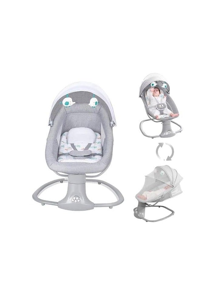 FULL JOY - 3-in-1 Multifunctional Rocking Chair - Grey and blue - Image 1