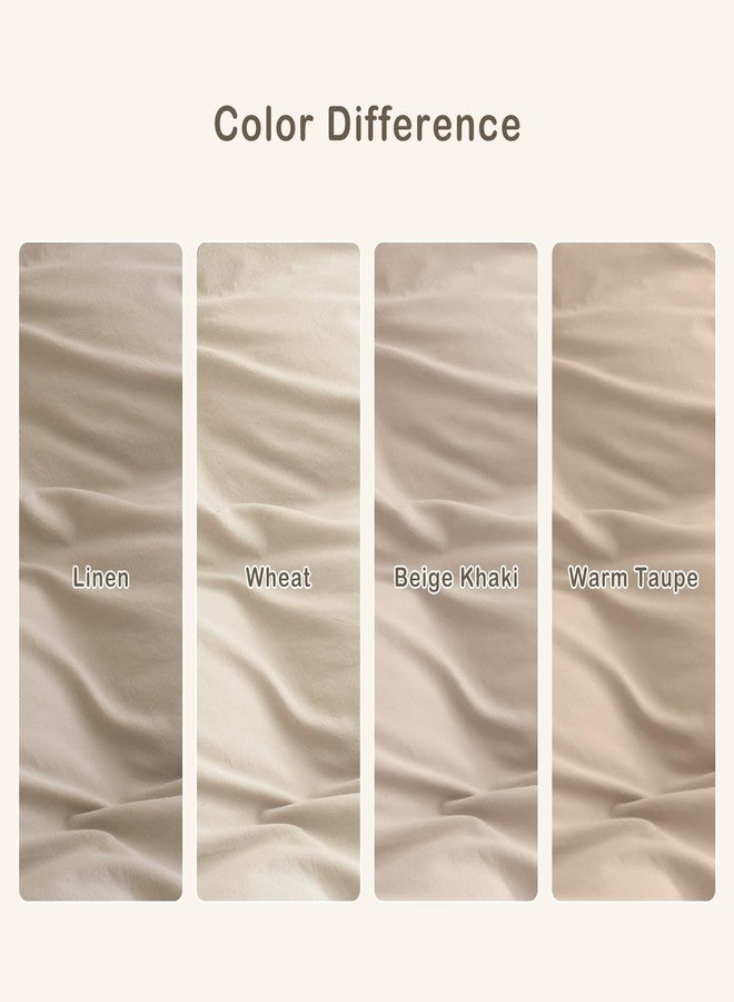CozyTide Wheat Comforter Set for Queen Bed(90x90 Inch), 3 Pieces Solid Cotton Bedding Comforters & Sets, Soft Lightweight Fluffy Queen Bedding Set for All Season - Image 5