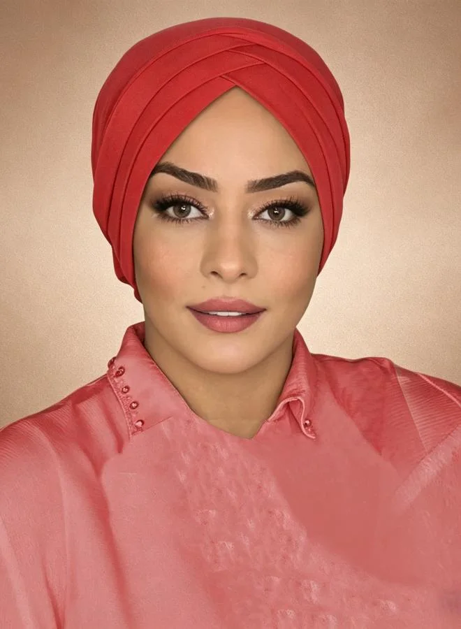 Take Two Red Plain Turban Hijab