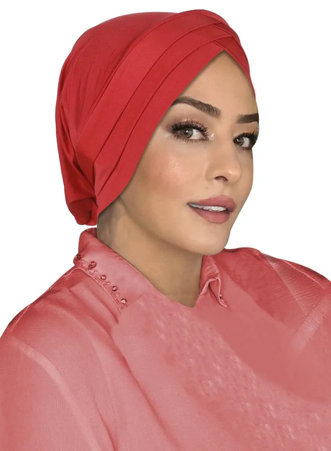 Take Two Red Plain Turban Hijab