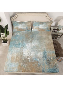 Erosebridal Erosebridal Gray Ombre Bed Sheets Set Teal Gradient Full Size Sheet Sets  - Image 2
