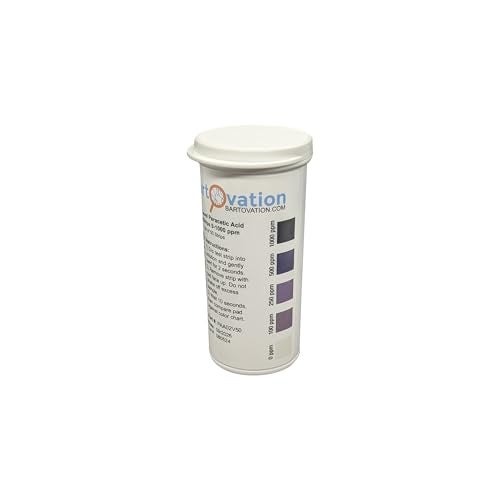 Bartovation Peracetic Acid Test Strips, High Level, 0-1000 ppm [Vial of 50 Strips] - Image 4