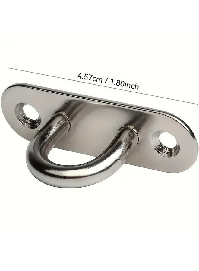 15 قطعة من خطافات براغي M5 الفولاذية المقاومة للصدأ الفضية مع حلقات معدنية للمعدات البحرية - Image 4