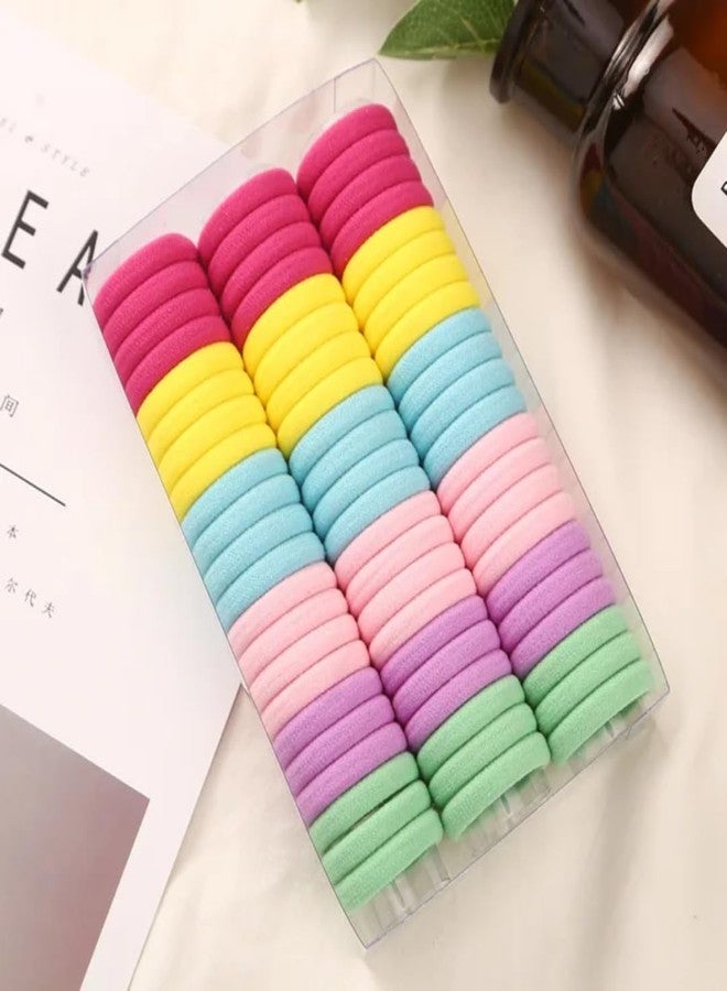 Fairytale Small Soft Hair Ties, Elastic Hair Bands Set in Pastel and Neon Colors, Multi-Color Hair Accessories for Daily Use - Image 2