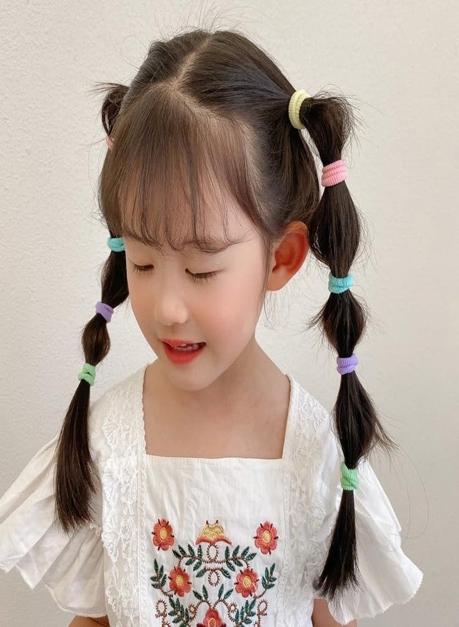 Fairytale Small Soft Hair Ties, Elastic Hair Bands Set in Pastel and Neon Colors, Multi-Color Hair Accessories for Daily Use - Image 3