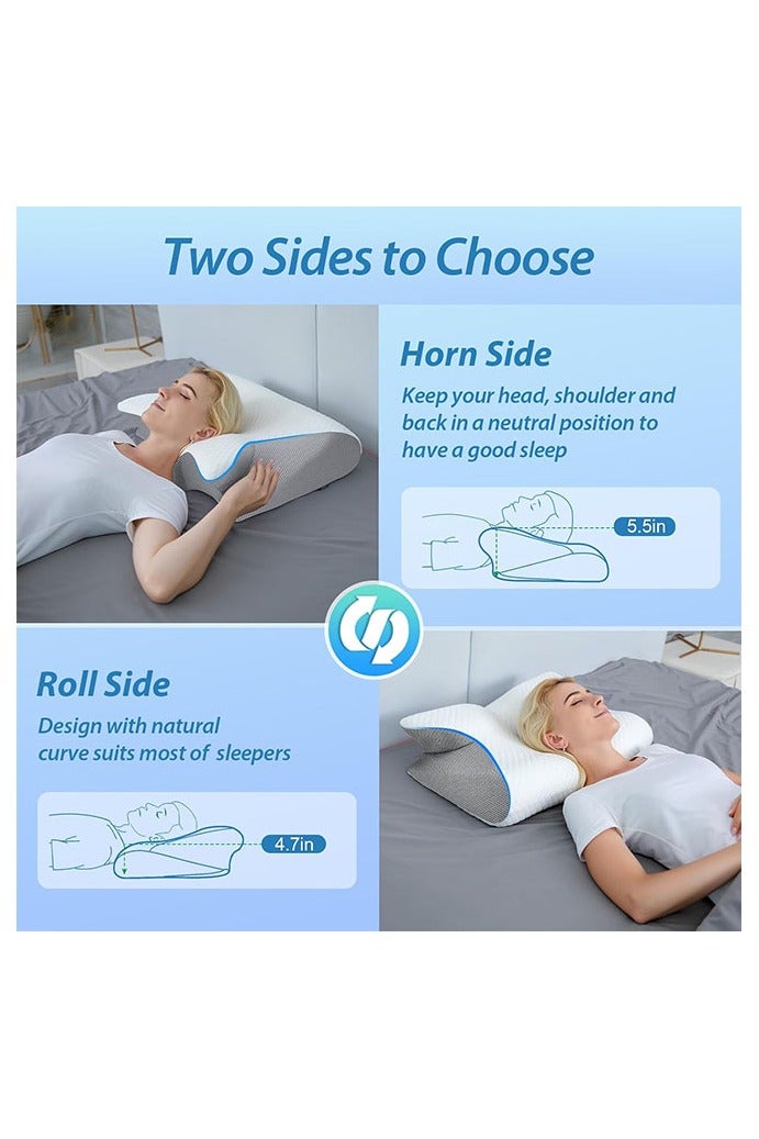 هومستر وسادة عنق، وسادة عنق مسترخية للنوم، وسادة ذاكرة جديدة وسادة عنق مسترخية بطيئة، غطاء السرير الخلفي والجانبي للنوم، وسادة الحمل، وسادة النوم، هدية للآباء المسنين، وسائد للنوم - Image 3