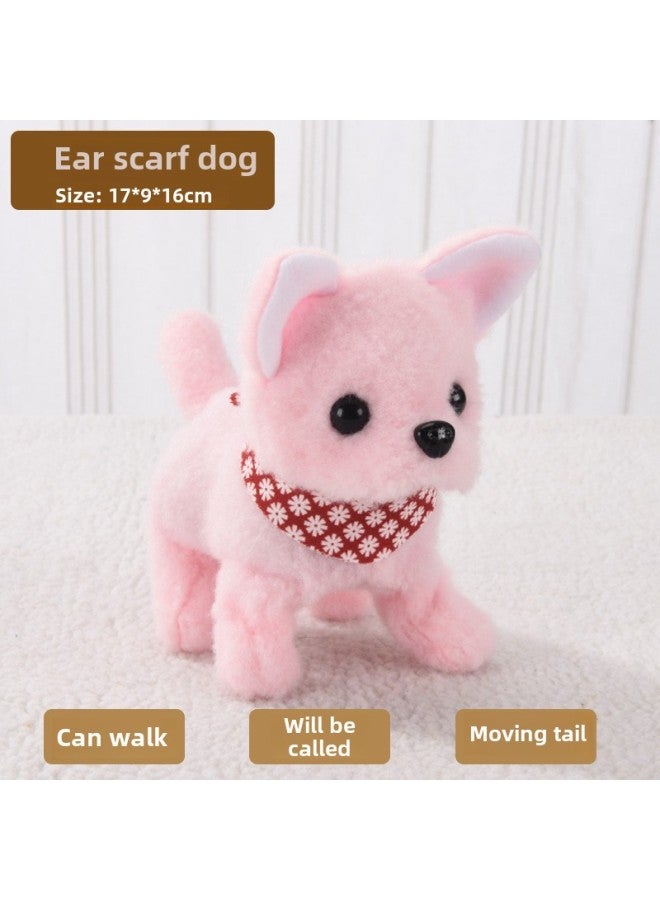 Toy Dog Plush Toy Walking Dog Dog Stall Electronic Puppy-Color:Vertical Ear Scarf Dog - Image 1