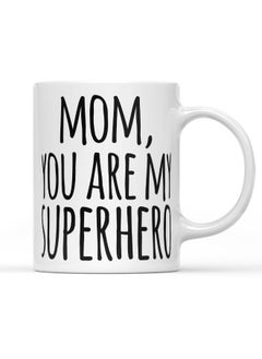 LIT Coffee Mug Superhero MomWhite Mug My mom is my hero quote Gift for Mom  - Image 1