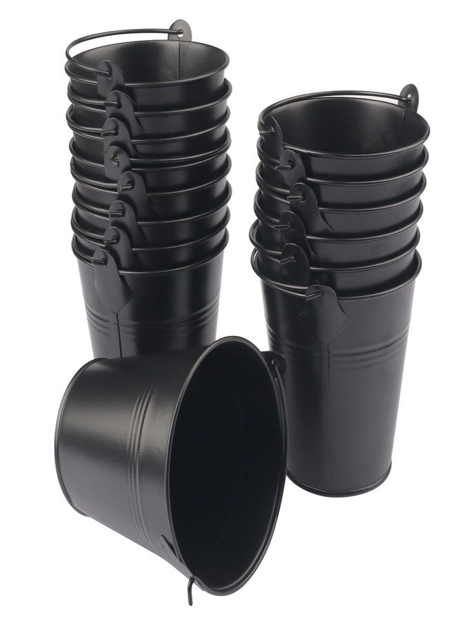 GENHAKON 15 Pack 4 Inch Black Iron Pail, Metal Buckets with Handle, Easter Bucket,Pencil Holder and Flower Pots, Used to Carry, Store, or Even Plant, by GENHAKON. - Image 1