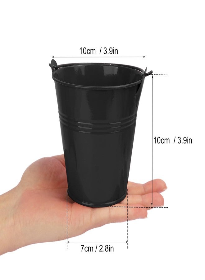 GENHAKON 15 Pack 4 Inch Black Iron Pail, Metal Buckets with Handle, Easter Bucket,Pencil Holder and Flower Pots, Used to Carry, Store, or Even Plant, by GENHAKON. - Image 2