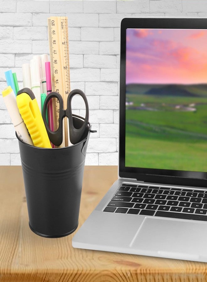 GENHAKON 15 Pack 4 Inch Black Iron Pail, Metal Buckets with Handle, Easter Bucket,Pencil Holder and Flower Pots, Used to Carry, Store, or Even Plant, by GENHAKON. - Image 5