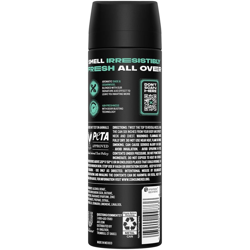 AXE Aluminum-Free Body Spray XL Apollo 12-Pack, 48H Odor Protection, 5.1 Fl Oz Ea - Image 2