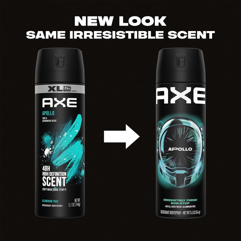 AXE Aluminum-Free Body Spray XL Apollo 12-Pack, 48H Odor Protection, 5.1 Fl Oz Ea - Image 3