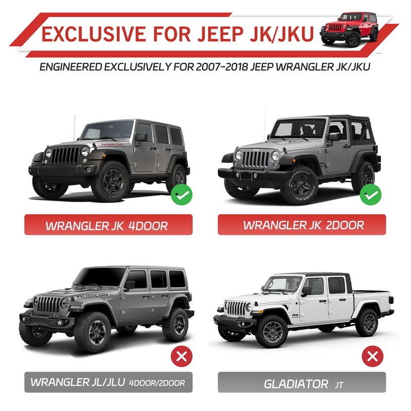 ZKJAYOE Locking Hood Latch with Keys, Jeep Hood Latch for 2007-2017 Jeep Wrangler JK/JKU, Anti-Theft Hood Lock Catch Latch Accessories, Dust & Water Resistant, 100% Exclusive Development for Jeep JK, 1 Pair - Image 4