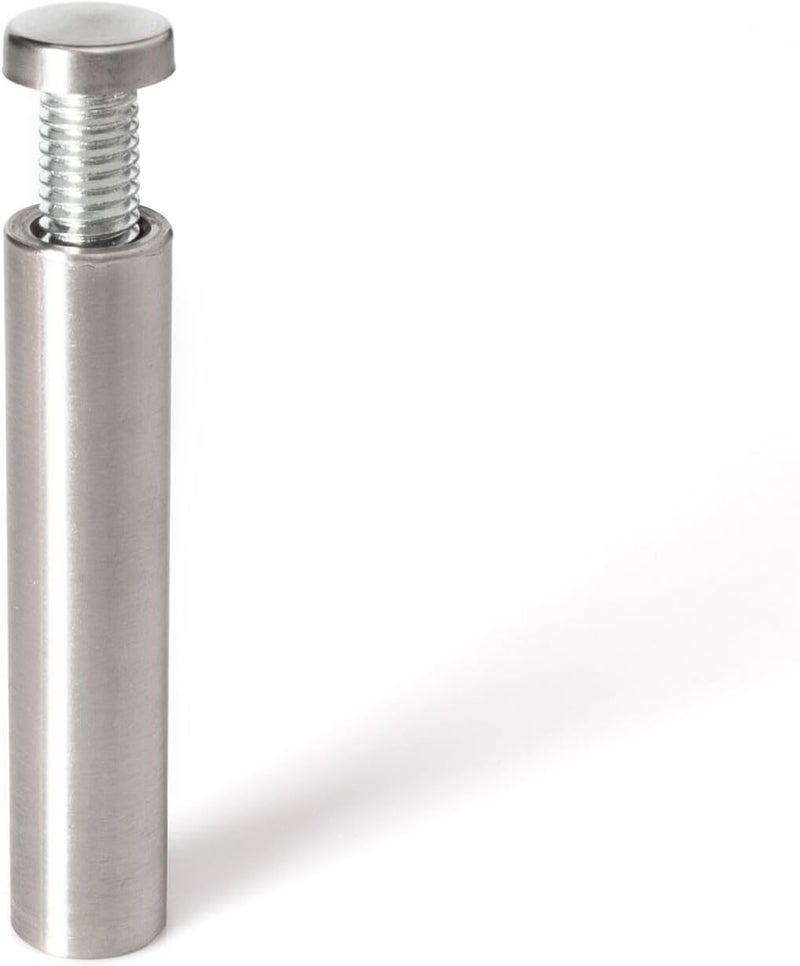OUTWATER Stainless Steel Standoff 5/8 Inch Diameter x 3 Inch Barrel Length Brushed Finish for PVC, Glass and Acrylic Sign Stand Off Wall Anchors and Screws 2 Piece Small Sign Pack - Image 4