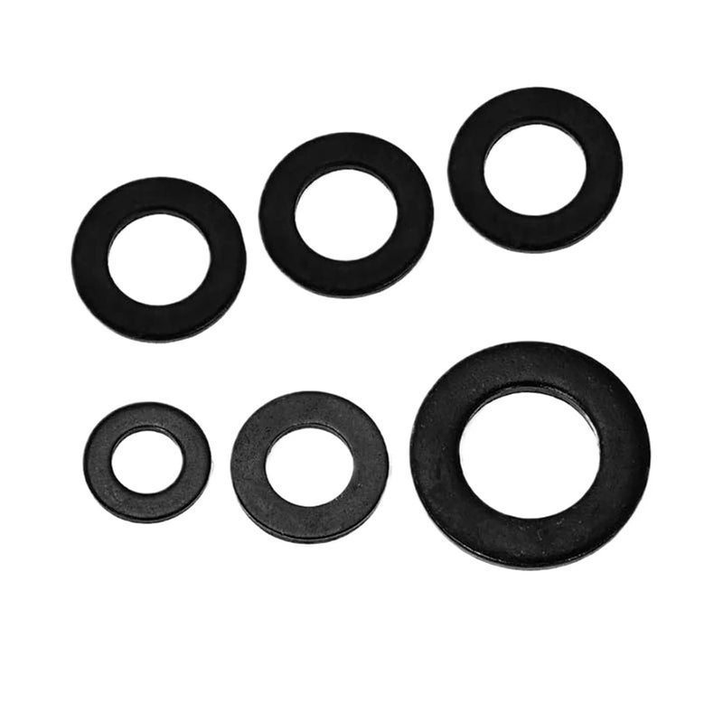 GB97 DIN125 Carbon Steel Flat Washers M2 to M24 25pcs M5 Gasket Pad Set - Image 1