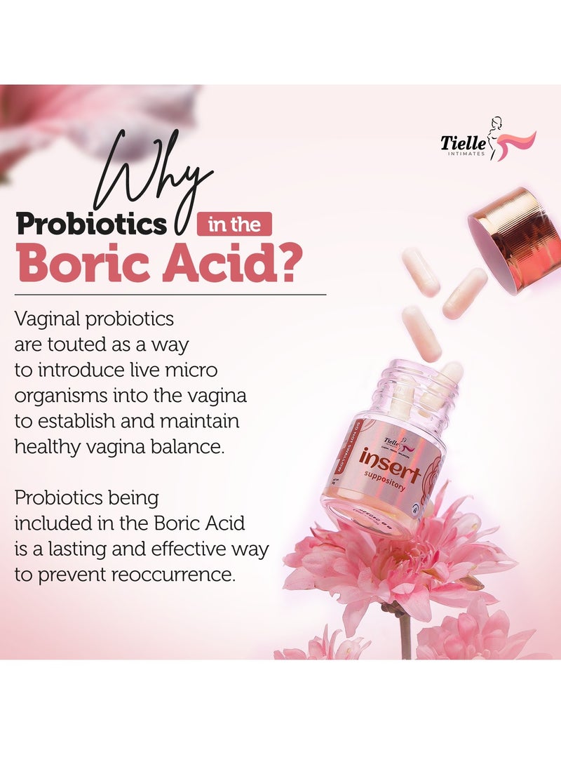 Tielle INTIMATES Tielle Boric Acid feminine inserts|With Probiotics| 600mg | Intimate health support  - Image 5