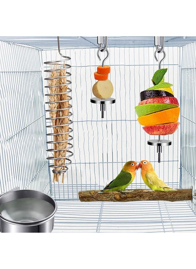 4 Pcs Stainless Steel Parrot Treat Holder, Food Skewer, Bird Fruit and Vegetable Kebab, Meat Stick, Parrot Cage Feeder, Hanging Basket - pzsku/ZE53A703F05D4D2A7232BZ/45/_/1737031845/23ba1808-ec21-43a8-82ec-97e3be6fd7dd