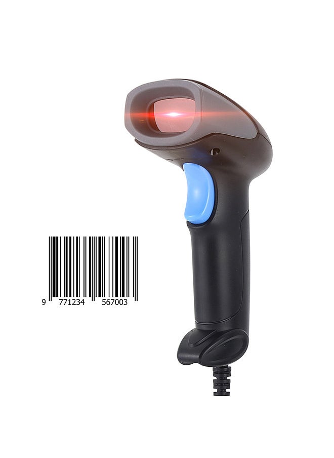 Generic - 1D Laser Barcode Scanner Wired Bar Code Reader With Buzzer and LED Indication Manual/Automatic Trigger USB Port Support Laptop Computer - Image 1