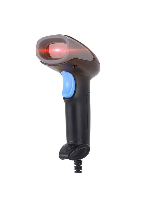 1D Laser Barcode Scanner Wired Bar Code Reader With Buzzer and LED Indication Manual/Automatic Trigger USB Port Support Laptop Computer