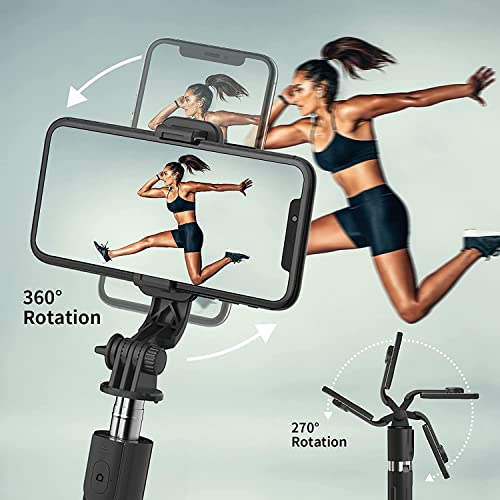 Blushinsta Portable Selfie Stick, Handy Tripod with Detachable Wireless Remote & Mini Tripod Stand for iPhone 17 16 15 14 13 12 11 Pro Xs Max Xr X, All Smartphone (Portable Stick 70 CM) - Image 2