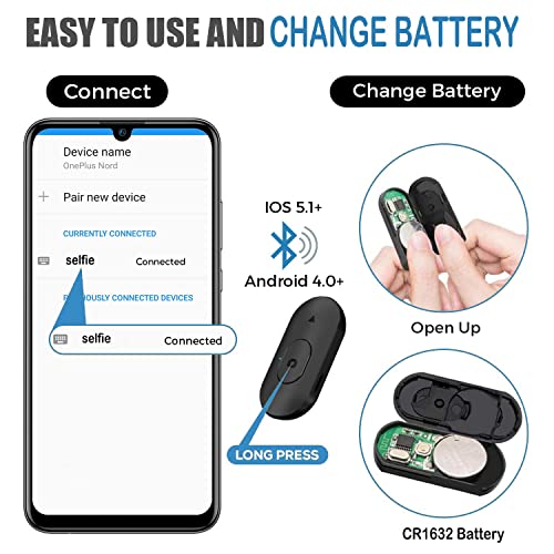 Blushinsta Portable Selfie Stick, Handy Tripod with Detachable Wireless Remote & Mini Tripod Stand for iPhone 17 16 15 14 13 12 11 Pro Xs Max Xr X, All Smartphone (Portable Stick 70 CM) - Image 5