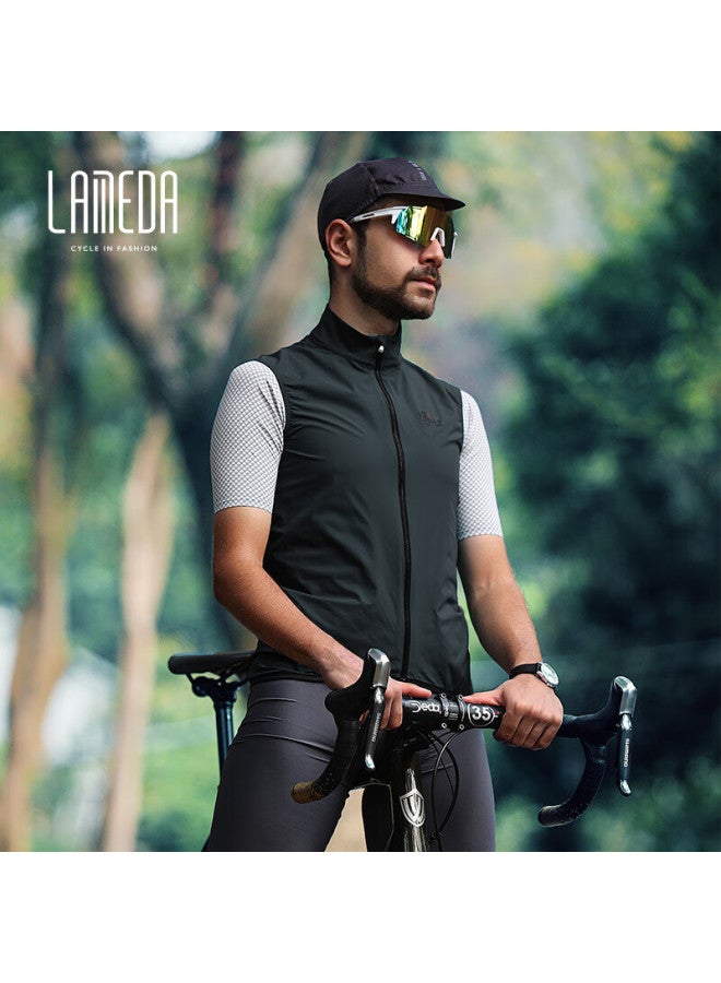 Lampada Lanpada Cycling Road Bike Riding Vest Spring Summer Quick-drying Windproof Vest Men And Women Black M - Image 1