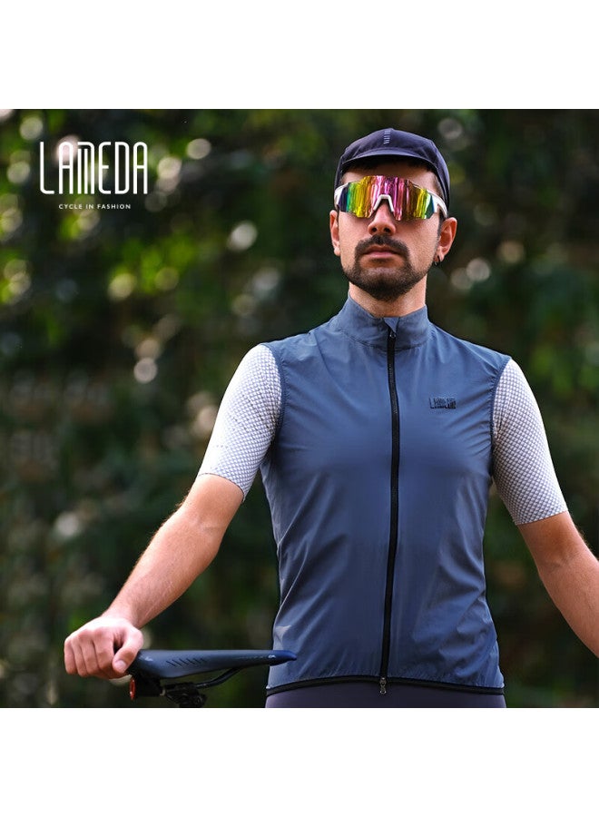Lampada Lanpada Cycling Road Bike Riding Vest Spring Summer Quick-drying Windproof Vest Men And Women Black M - Image 2