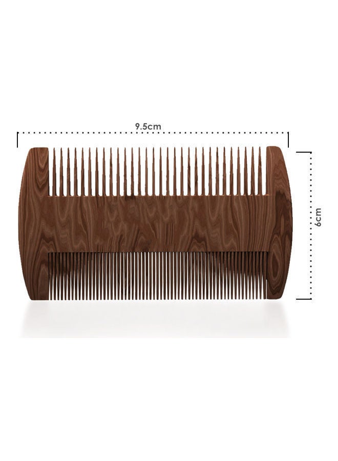 NIBEMINENT Wooden Comb With Storage Case Set Brown - Image 3