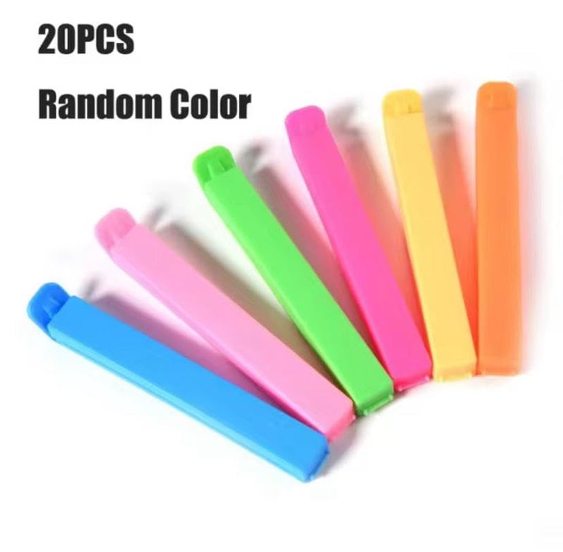 ERSHEEN ERSHEEN Plastic Sealer Clips Sealing Bag Clips for Storage Travel Kitchen Home Snack Potato Chip Food Packages Keeps Fresh for Longer Airtight Washable 20 Pieces in Multicolor - Image 5