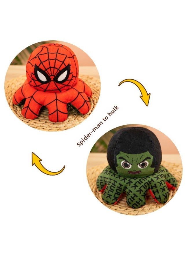 Cartoon Avengers Flip Octopus Iron Man Captain America Hulk Spiderman Plush Toy