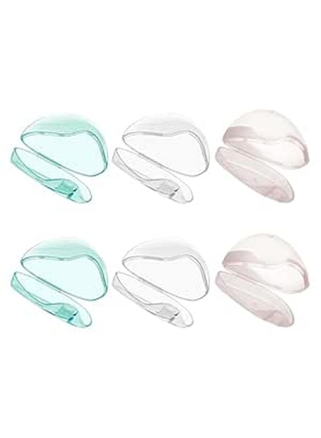 6 Pack Pacifier Holder Case Dustproof Triangle Soother Storage Organizer Pink Green Travel