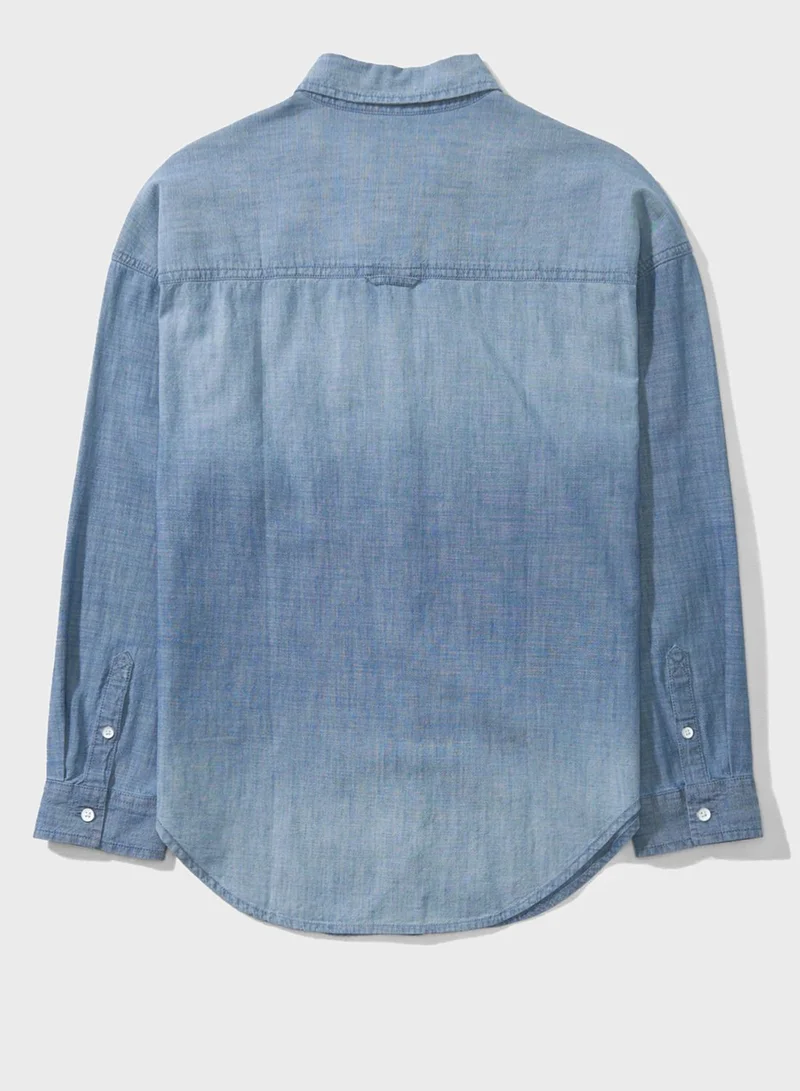 American Eagle Pocket Detail Denim Shirt
