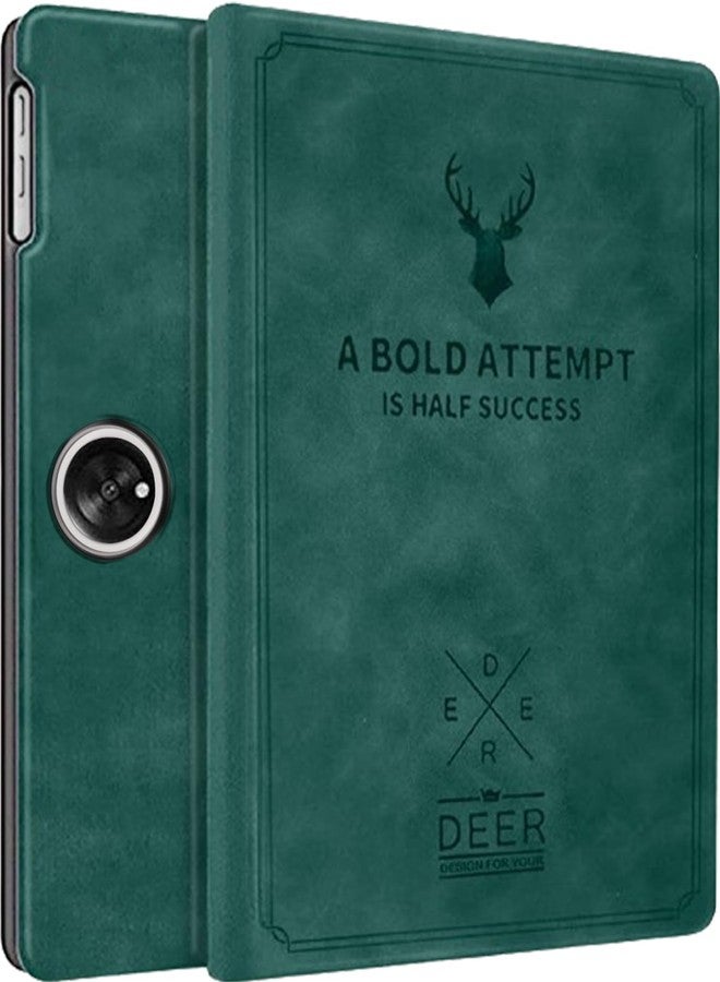 Robustrion Cover for OnePlus Pad Go Cover Case 11.35 inch, Deer Flip Case Cover for OnePlus Pad Go 11.35 inch [Support Auto Sleep Wake] - Dark Green - Image 1