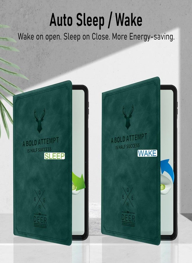 Robustrion Cover for OnePlus Pad Go Cover Case 11.35 inch, Deer Flip Case Cover for OnePlus Pad Go 11.35 inch [Support Auto Sleep Wake] - Dark Green - Image 3