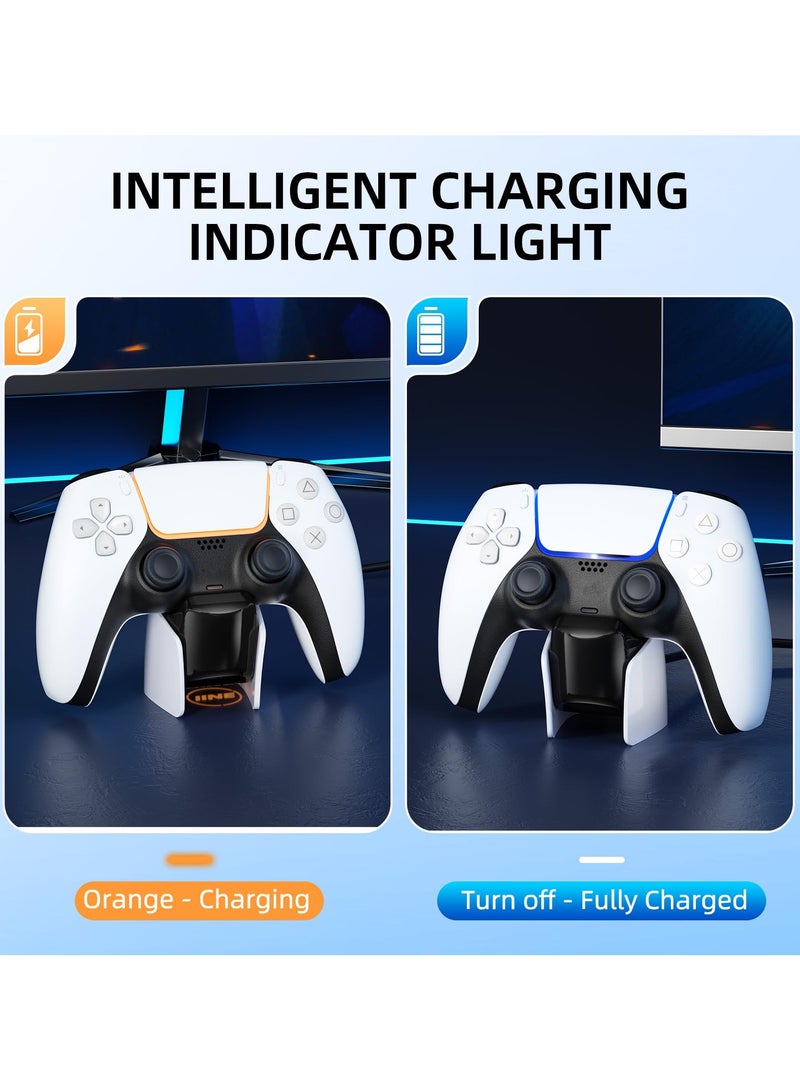 PS5 Controller Charger Station Compatible with Playstation 5 Dual & Edge Controller, Fast USB Charging Station, PS5 Edge Controller Charging Dock with Charger Indicator and Charging Cable - Image 3
