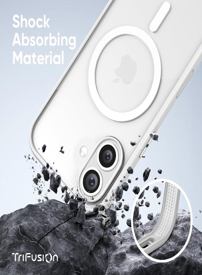 FLOLAB Surtect Tri-Fusion Magnetic for iPhone 17 Case Protective Slim Design Magsafe Compatible Military Grade - White Clear - Image 2