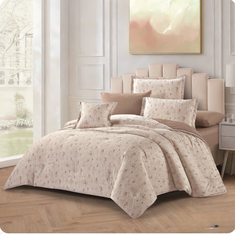 Microfiber double bedsheet set, 7 pieces, practical design