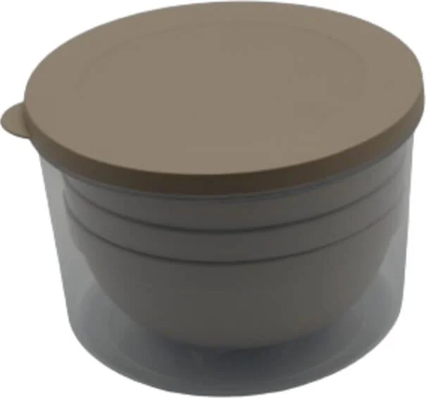 Piev Measured Storage Container Bowl Set 5 Pieces Cappuccino