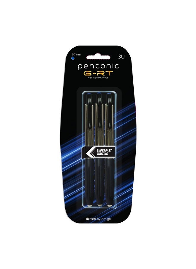 Pentonic 0.7Mm G-Rt Retractable Gel Pen | Blue Ink | Set Of 10  - Image 2