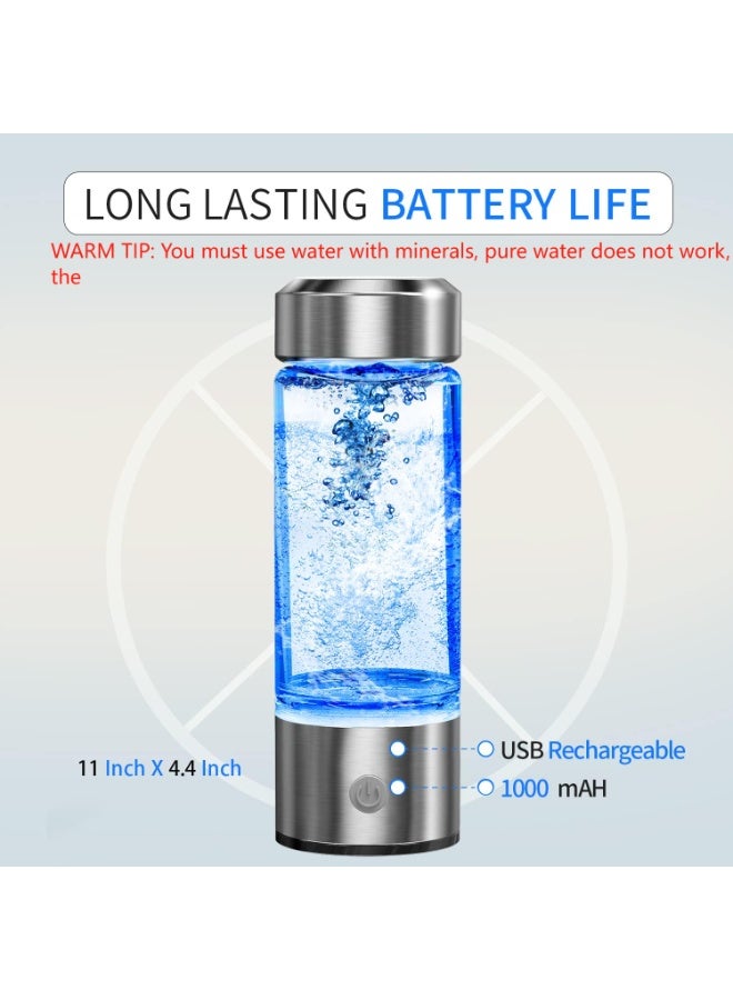 Portable Hydrogen Water Generator with SPE and Pem Technology, Rechargeable Portable Glass Hydrogen Water Generator Bottle - Image 2
