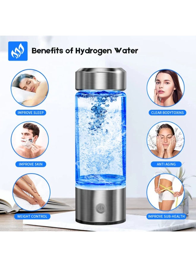 Portable Hydrogen Water Generator with SPE and Pem Technology, Rechargeable Portable Glass Hydrogen Water Generator Bottle - Image 4
