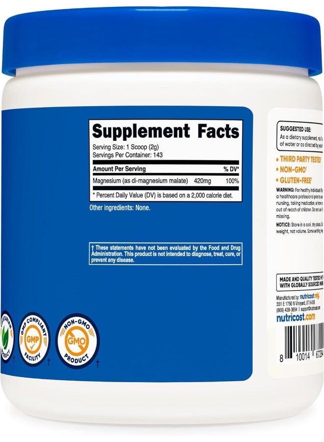 Nutricost Magnesium Malate Powder (300g) - 420mg of Magnesium Per Serving - Non-GMO, Gluten Free - Image 5