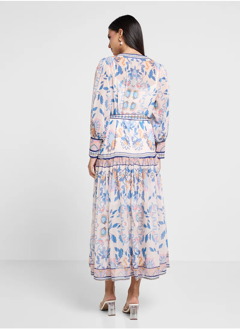 Khizana Abstract Print Dress