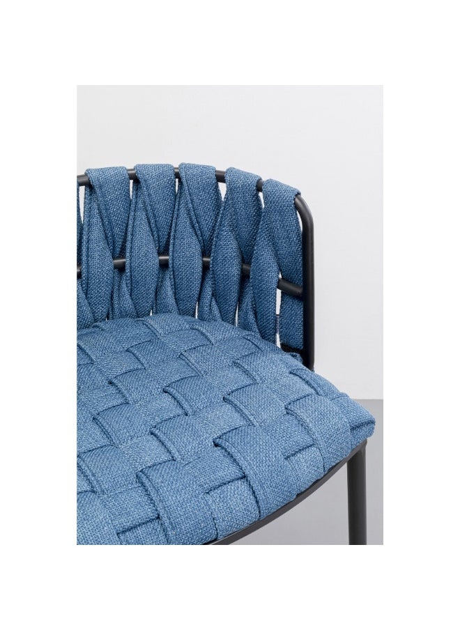KARE Bar Chair Saluti Blue 77Cm  - Image 1