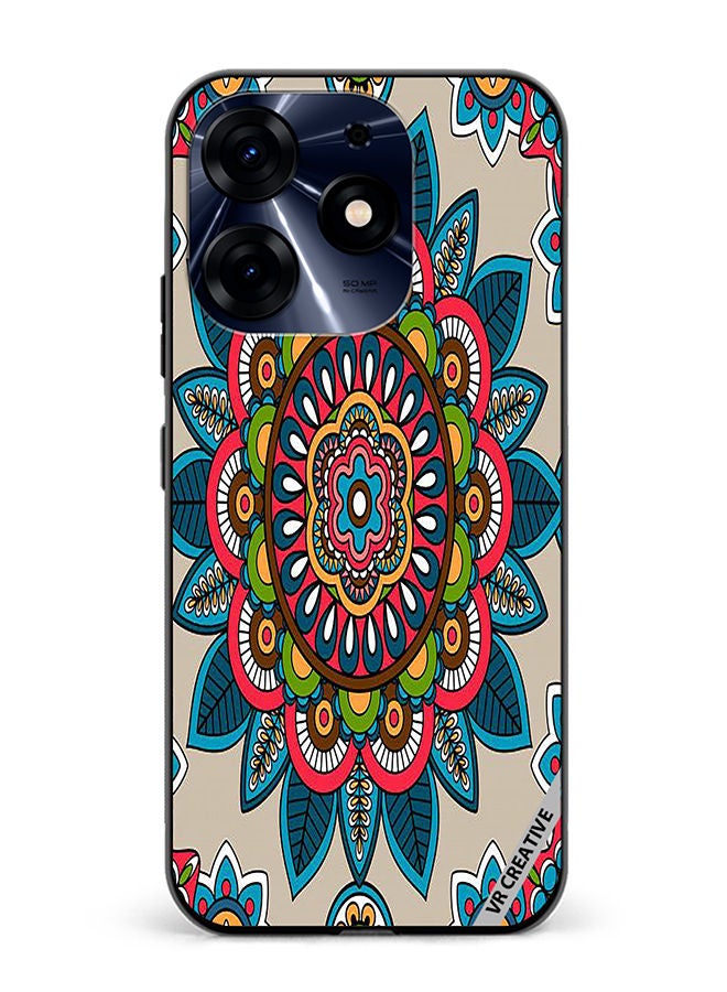 VR CREATIVE Protective Case Cover For Tecno Spark 10 Pro Indian Mandala Design Multicolour - Image 1