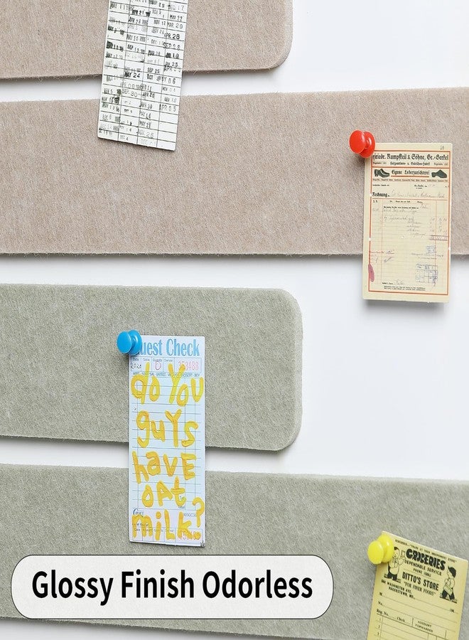 Arlasuo Cork Board Felt Bulletin Board 8-Pack with 50 Push Pins for Paste Notes, Photos, Schedules, Adhesive Bulletin Board for Bedrooms, Offices, Home Wall Decoration (Linen Dusk) - Image 4