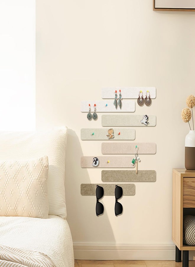 Arlasuo Cork Board Felt Bulletin Board 8-Pack with 50 Push Pins for Paste Notes, Photos, Schedules, Adhesive Bulletin Board for Bedrooms, Offices, Home Wall Decoration (Linen Dusk) - Image 3